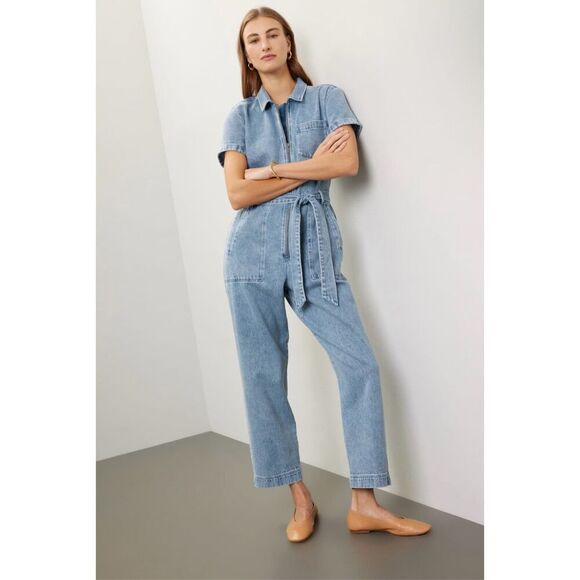 Splendid Erika Denim Jumpsuit size XL 💛 - Picture 5 of 13